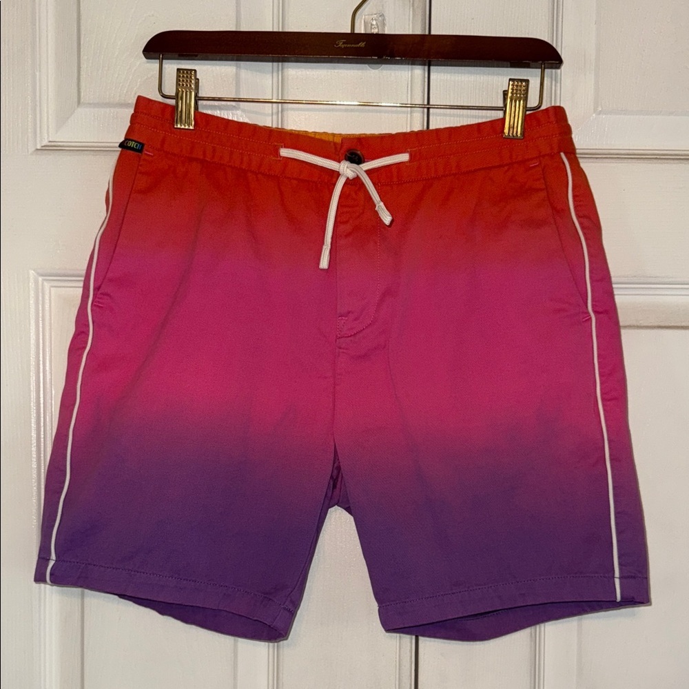 Scotch & Soda Orange, Pink And Purple Ombre Shorts